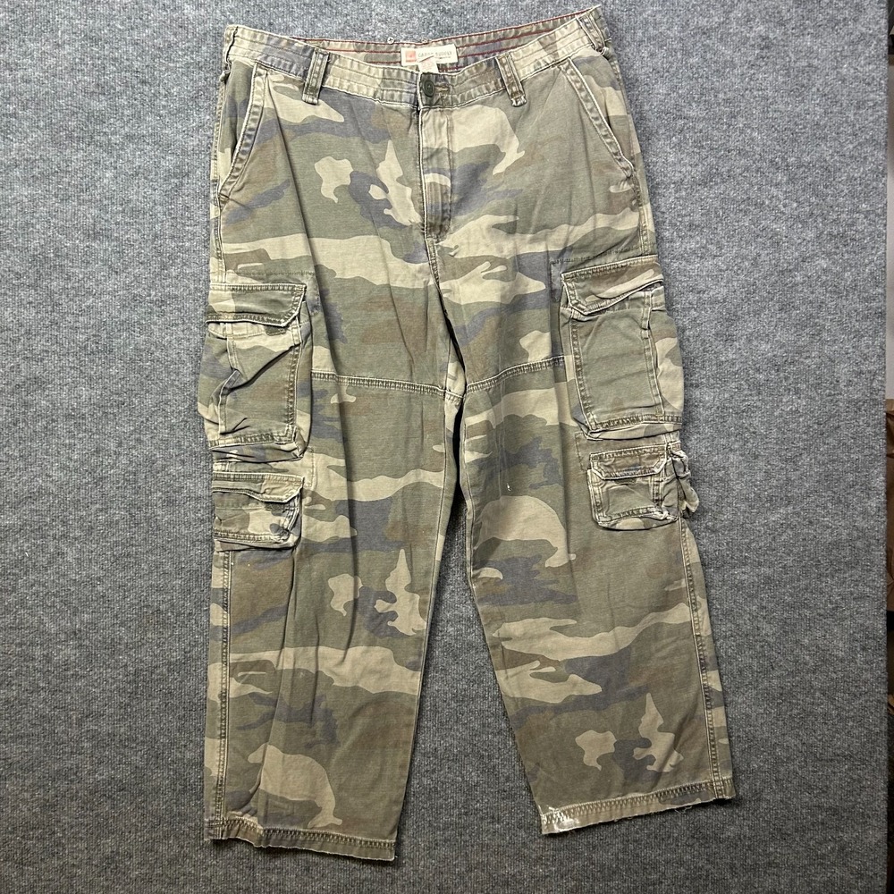 Mossimo Cargo Supply Pants Men's Camouflage Cotton Pockets Workwear - 38X30